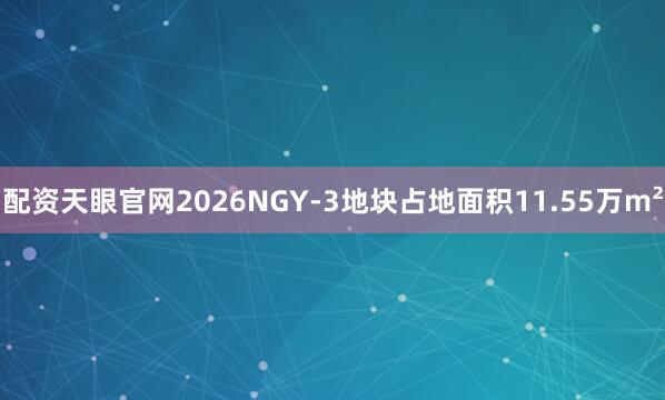 配资天眼官网2026NGY-3地块占地面积11.55万m²